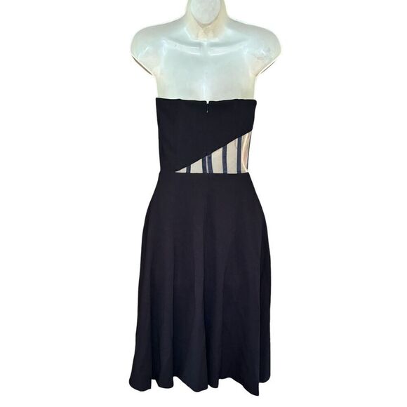 Dress The Population Black Label Anneli Illusion-Waist Strapless Midi Dress NWT - Picture 6 of 8